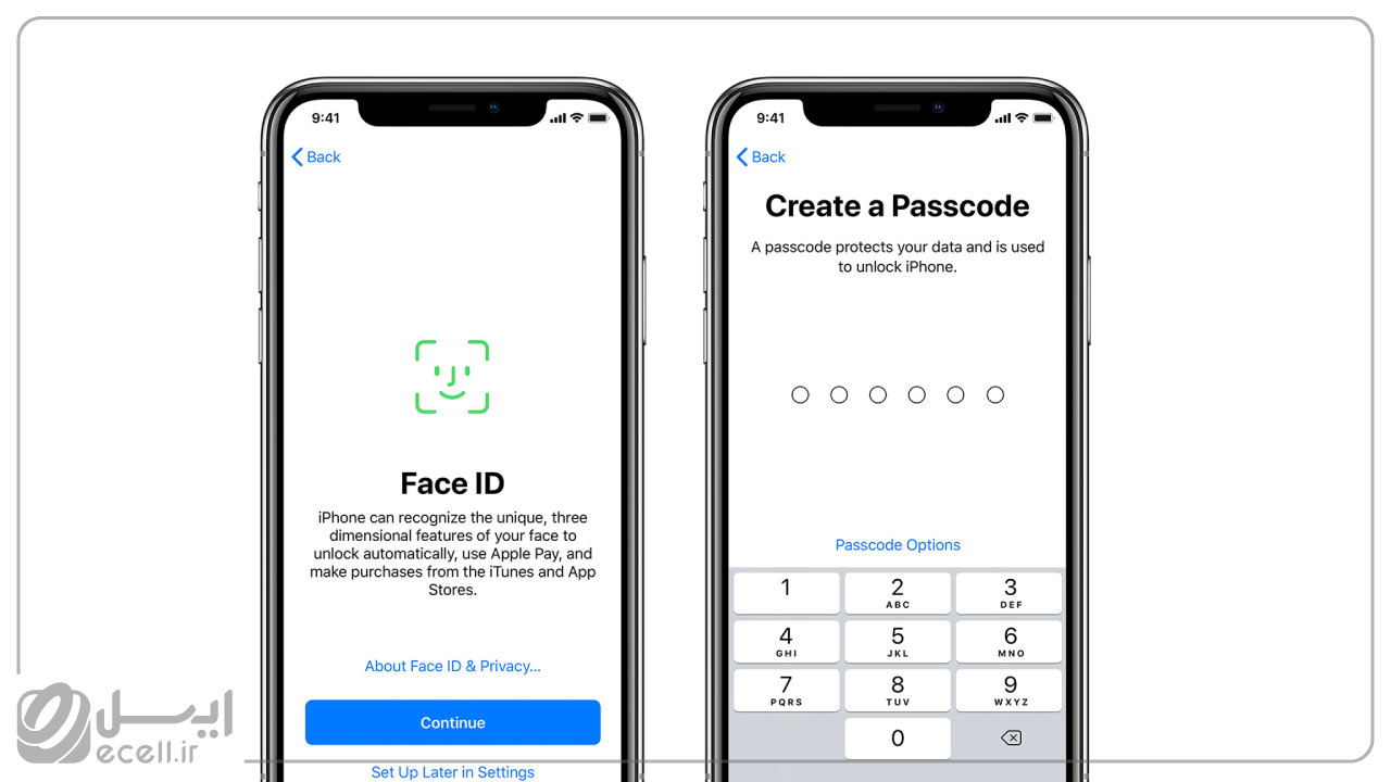 مراحل راه اندازی گوشی آیفون- تعیین رمز عبور