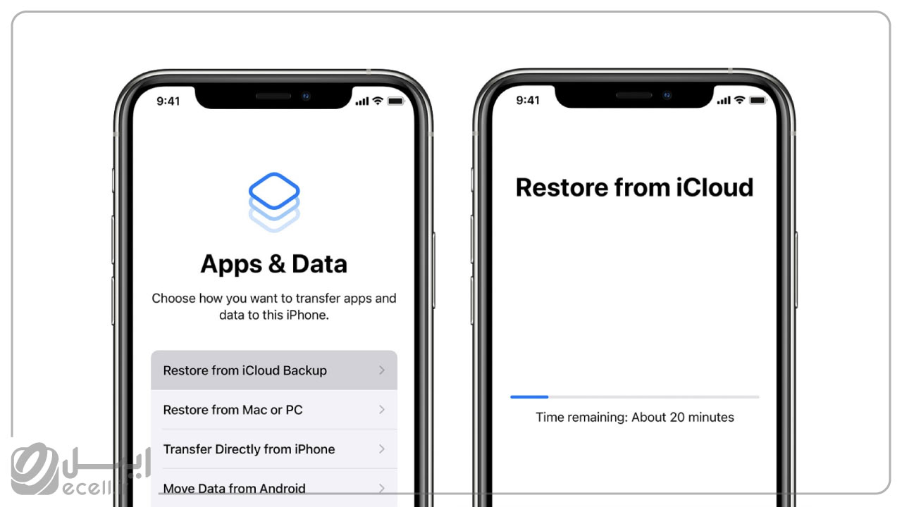 مراحل راه اندازی گوشی آیفون- بازیابی فایل بکاپ
