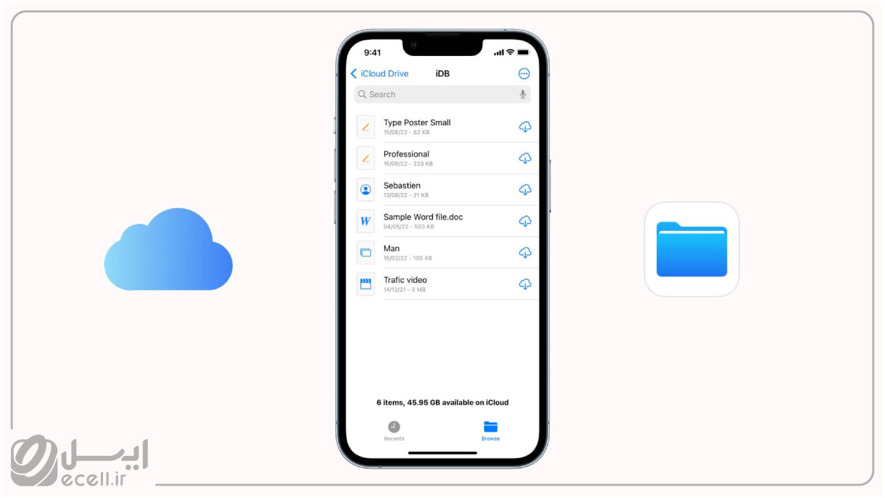 مراحل راه اندازی گوشی آیفون- سرویس icloud drive