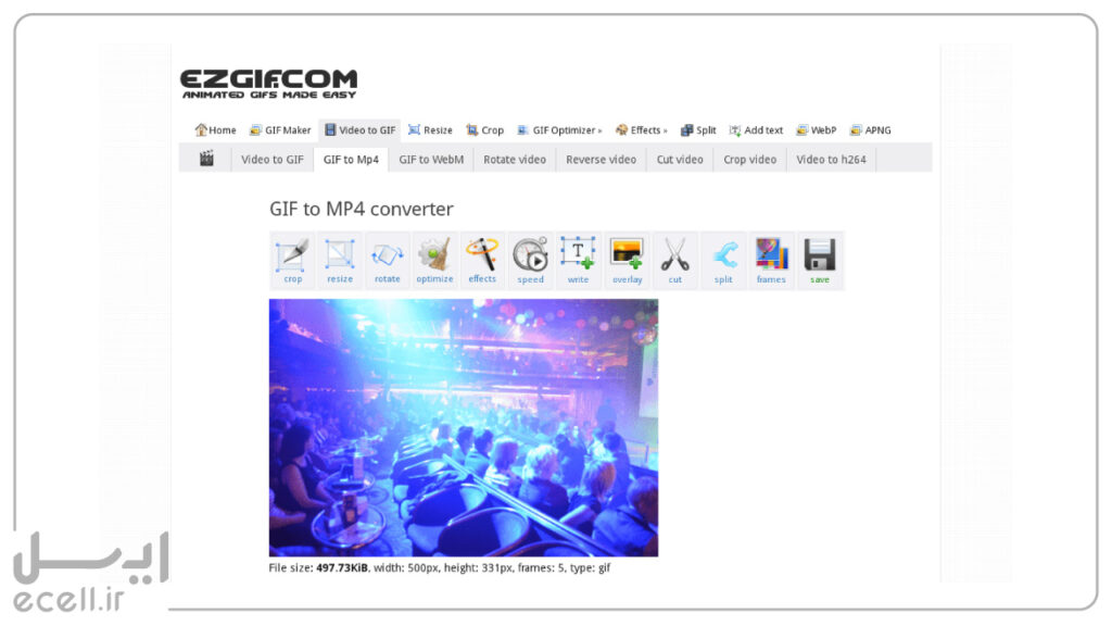 تبدیل ویدیو به گیف با Ezgif
