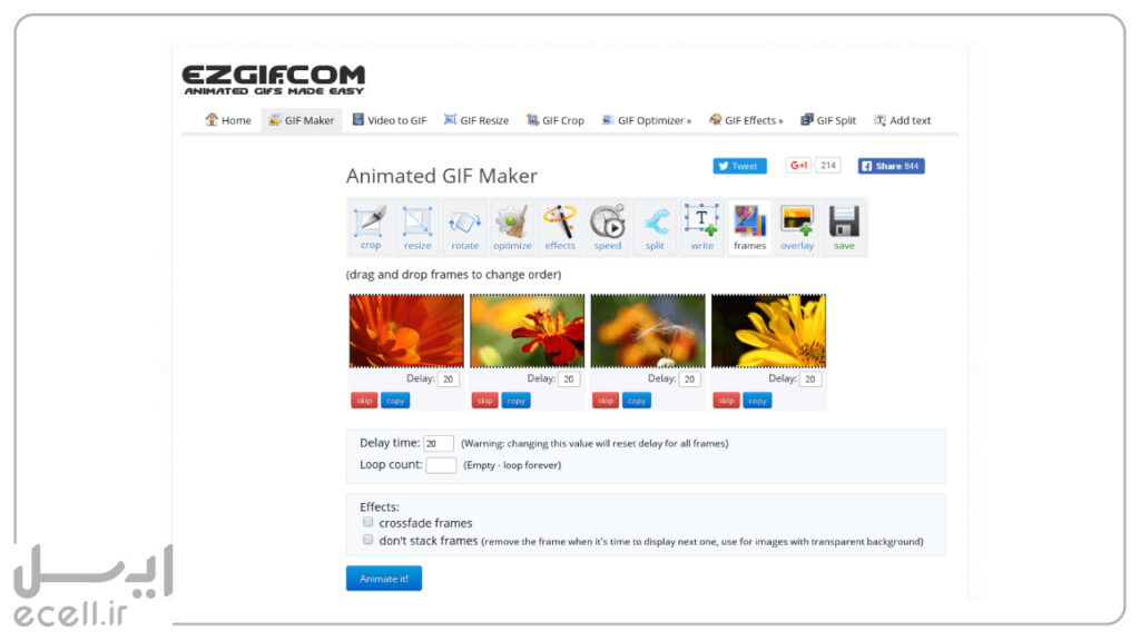 تبدیل عکس به گیف با Ezgif