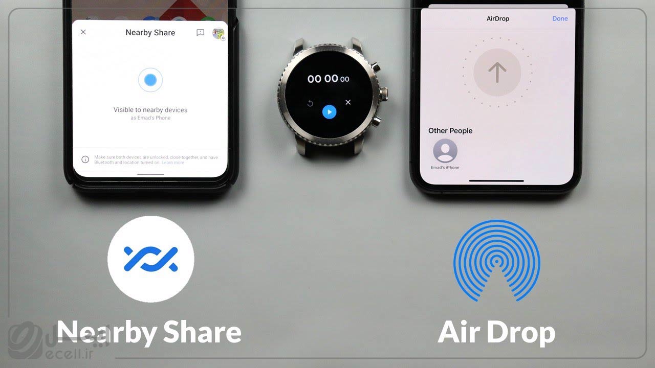 تفاوت قابلیت Nearby Share با ایر دراپ اپل در چیه؟