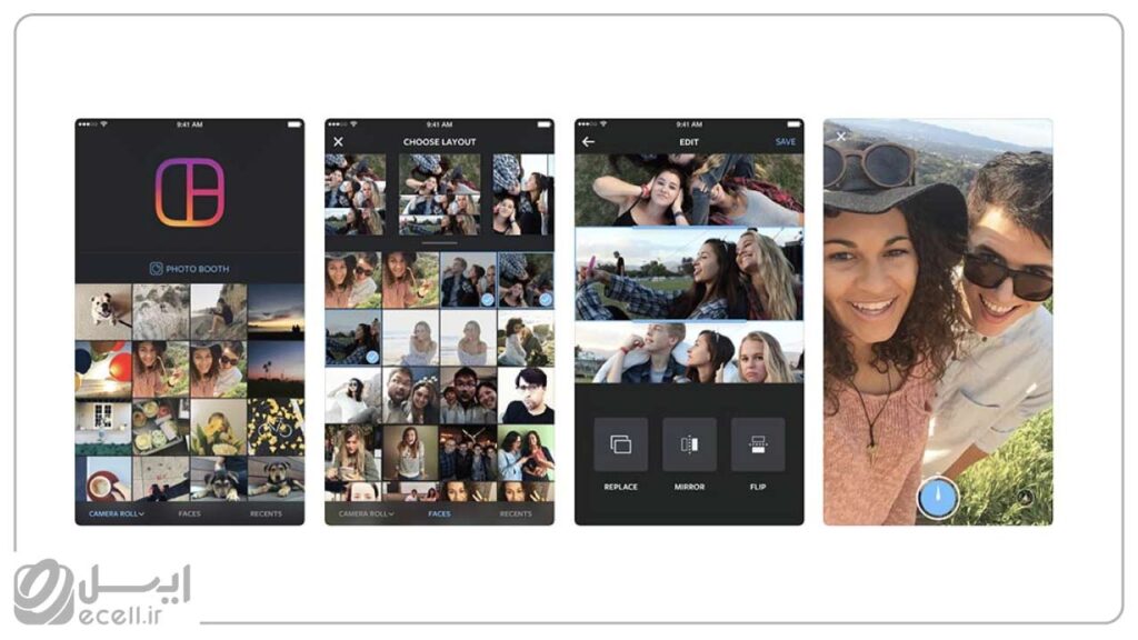 Layout از Instagram برنامه ساخت پست اینستاگرام