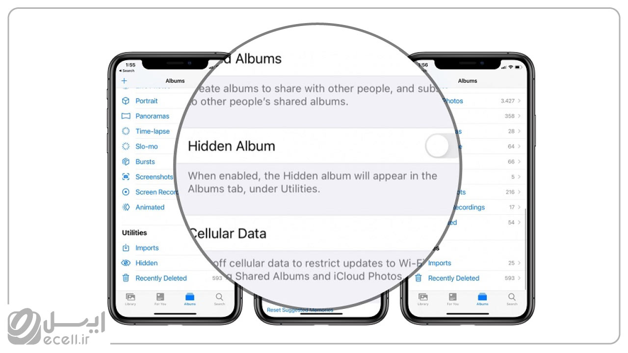 نحوه مخفی کردن عکس‌ها در گوشی آیفون