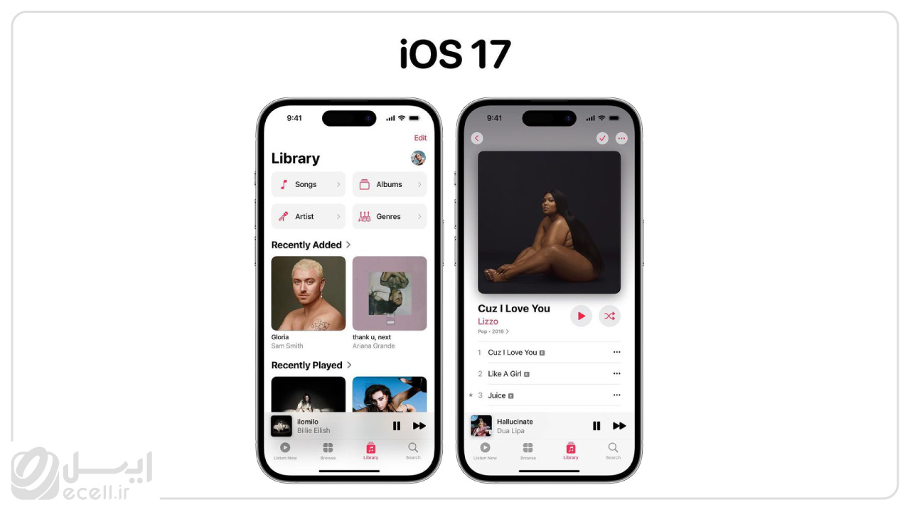 ویژگی های IOS 17 - بهبود  Apple Music