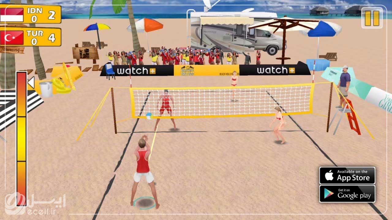 بهترین بازی والیبال برای موبایل - beach-volleyball