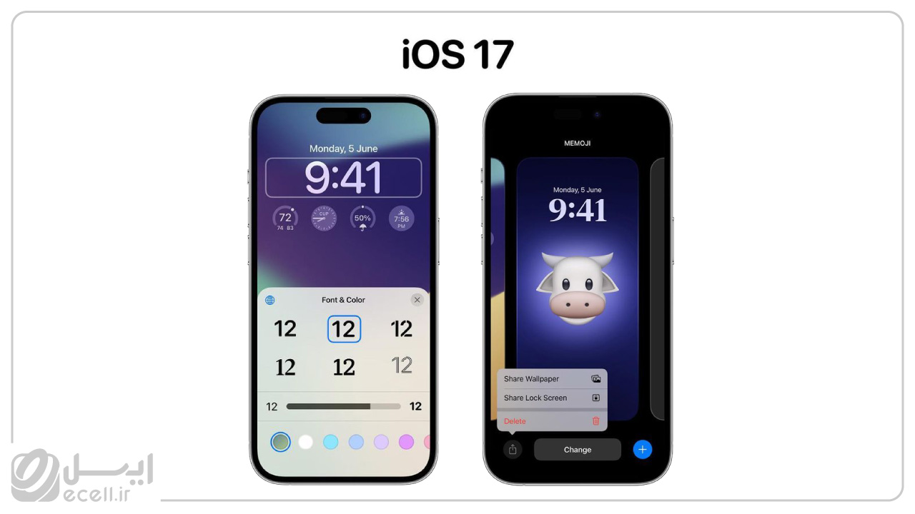 آپدیت‌های لاک اسکرین - ویژگی های ios 17