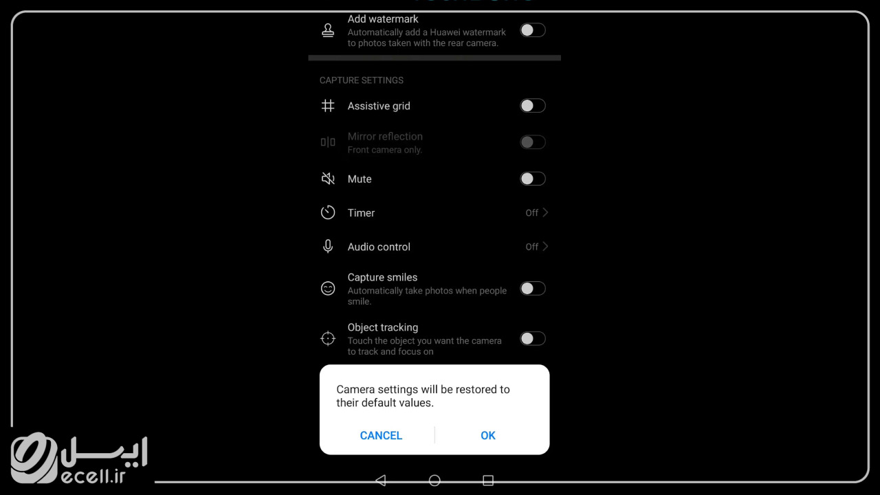 ریست تنظیمات دوربین آیفون