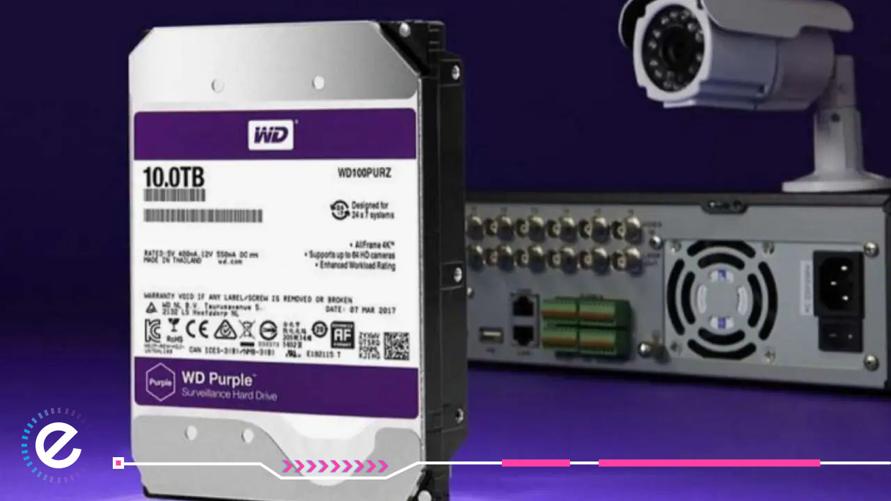 3. وسترن دیجیتال مدل Purple WD10PURZ؛ انتخابی ایده‌آل برای سیستم‌های نظارتی