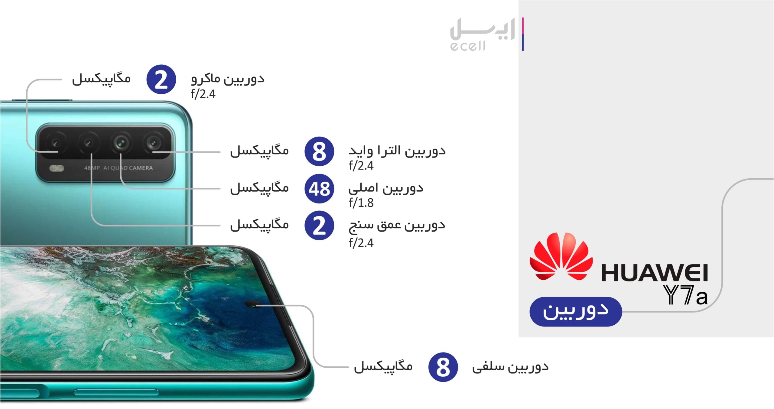 دوربین گوشی هواوی y7a