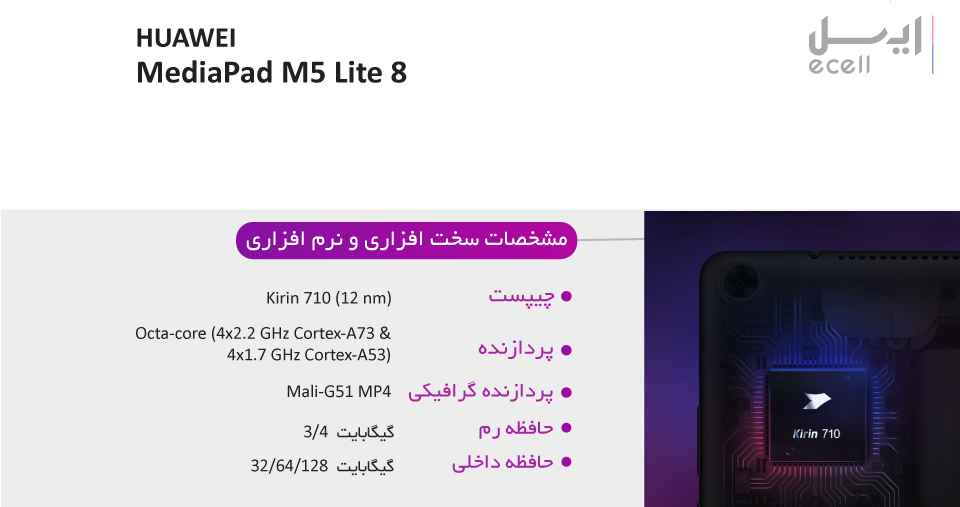 بررسی سخت افزاری MediaPad M5 Lite 8 JDN2-L09