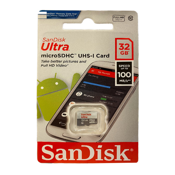 کارت حافظه microSDHC سن دیسک مدل Ultra کلاس 10 استاندارد UHS-I سرعت 100MBps ظرفیت 32 گیگابایت کارت حافظه microSDHC سن دیسک مدل Ultra کلاس 10 استاندارد UHS-I سرعت 100MBps ظرفیت 32 گیگابایت