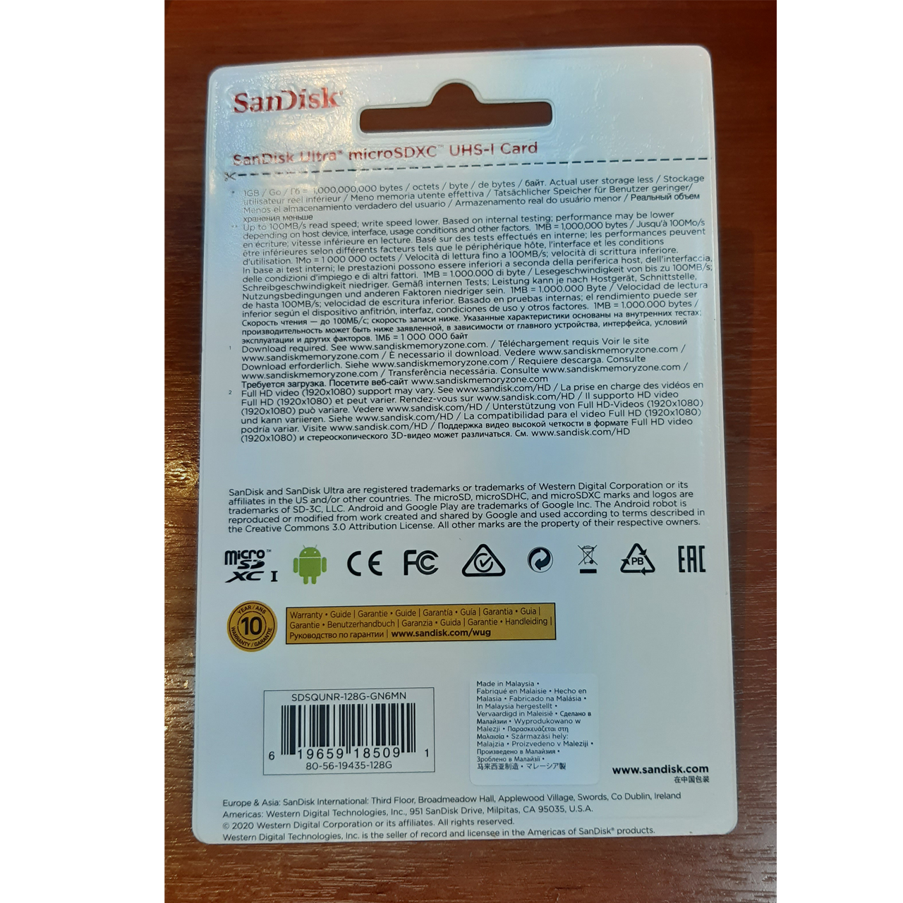 کارت حافظه microSDXC سن دیسک مدل Ultra کلاس 10 استاندارد UHS-I U1 سرعت 100MBps ظرفیت 128 گیگابایت کارت حافظه microSDXC سن دیسک مدل Ultra کلاس 10 استاندارد UHS-I U1 سرعت 100MBps ظرفیت 128 گیگابایت