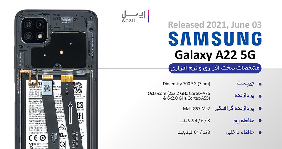 گوشی samsung galaxy a22 5g