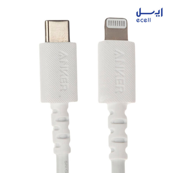 شارژر دیواری انکر مدل B2019 به همراه کابل تبدیل USB-C به لایتنینگ