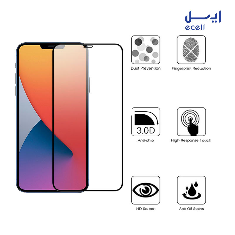 12 5D-3 خرید محافظ صفحه نمایش 5D بوف مدل مناسب برای گوشی موبایل آیفون 12