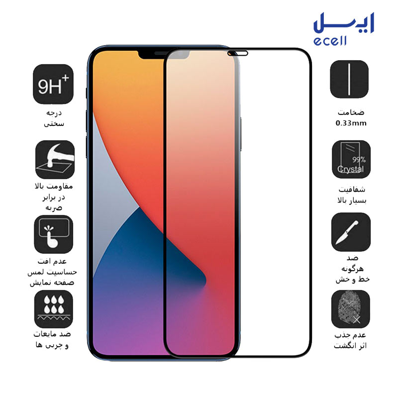 12 FULL NANO-5 خرید محافظ صفحه نمایش Full nano بوف برای گوشی موبایل آیفون 12