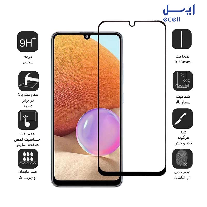 A32 5D 4G-4 قیمت انلاین محافظ صفحه نمایش 5D بوف مناسب گوشی موبایل سامسونگ Galaxy A32 4G