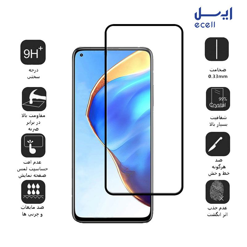 MI 10T pro 5D-4 خرید اینترنتی محافظ صفحه نمایش 5D بوف مناسب گوشی موبایل شیائومی Redmi Note 10 Pro