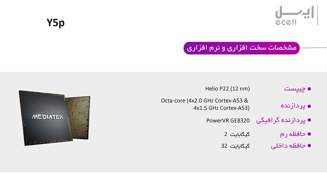 سخت افزار گوشی هوآوی Y5p