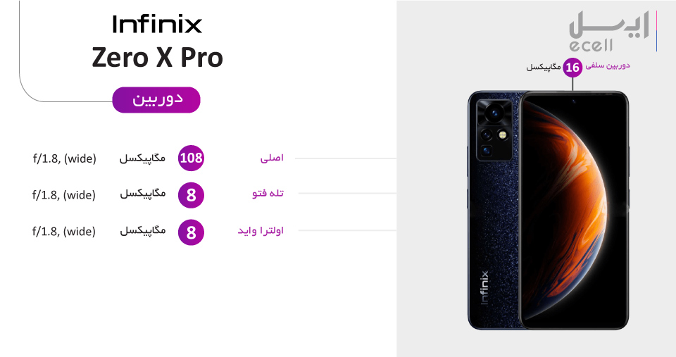 دوربین گوشی اینفینیکس zero x pro