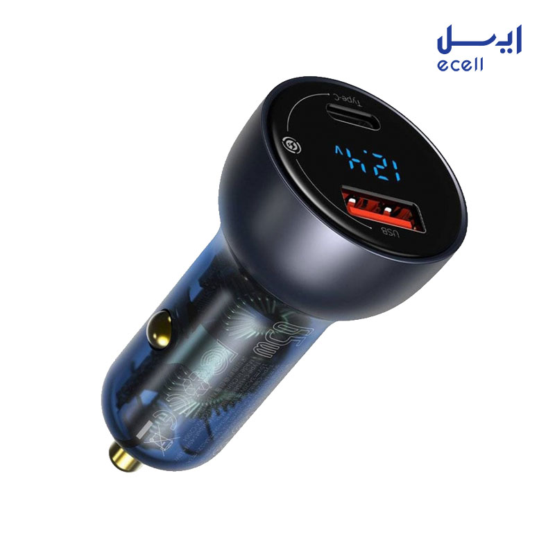 DUAL Quick Charg TZCCKX-0G 1 خرید و قیمت شارژر فندکی سریع 65 وات دو پورت باسئوس