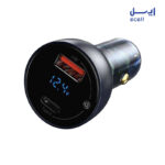 خرید و قیمت شارژر فندکی سریع 65 وات دو پورت باسئوس مدل TZCCKX-0G