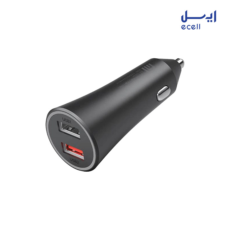 Mi 37WCar Charger 1 سفارش خرید شارژر فندکی شیائومی مدل Mi 37W Dual-Port Car Charger
