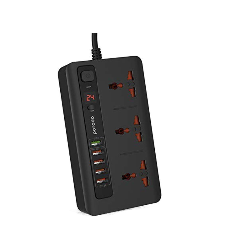 Porodo Power Socket & Usb Hub سفارش شارژر USB و چندراهی برق پرودو Porodo Power Socket