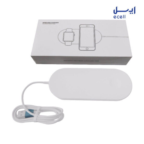 شارژر بی سیم دو کاره گوشی و اپل واچ 3و2 مدل Mini AirPower