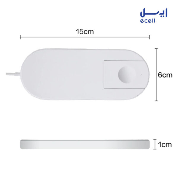 خرید اینترنتی شارژر بی سیم دو کاره گوشی و اپل واچ 3و2 مدل Mini AirPower