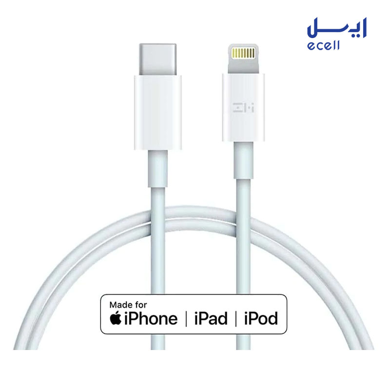 zmi cable al870c 1 قیمت کابل تبدیل USB-C به لایتنینگ مدل ZMI Al870c