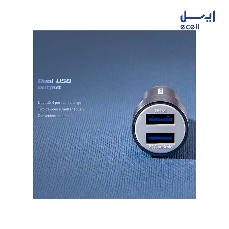 RCC-N07 3 خرید شارژر فندکی سریع دو پورت recci مدل RCC-N07