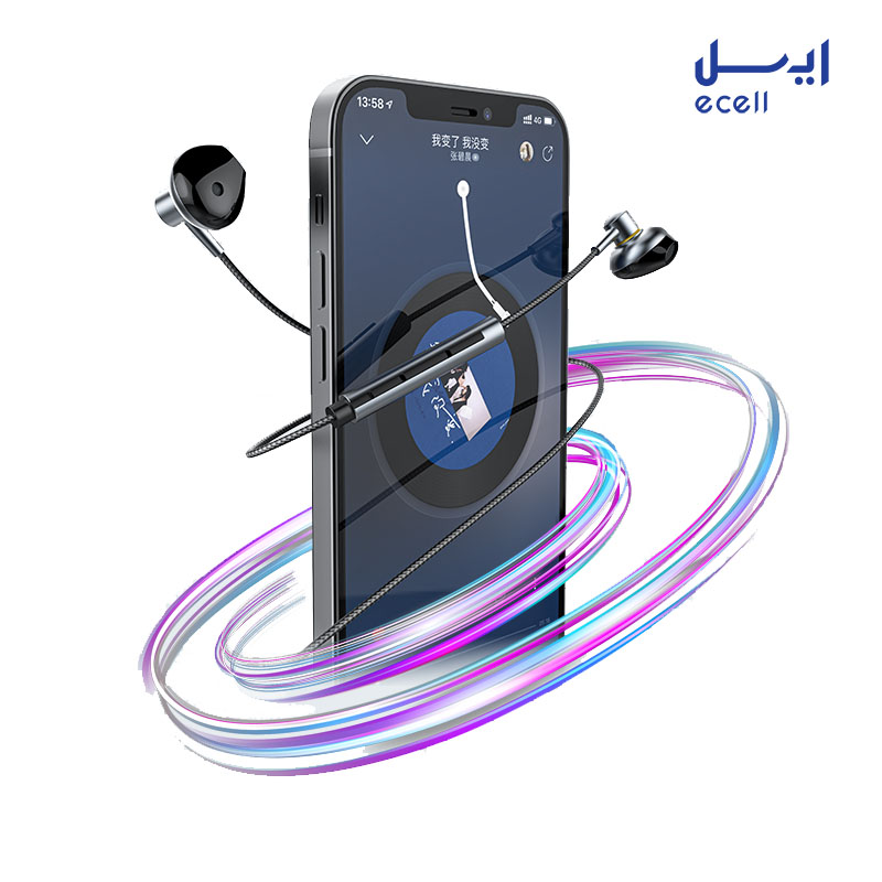 REP-L26 1 خرید اینترنتی هندزفری تایپ سی recci مدل Wired earphone REP-L26