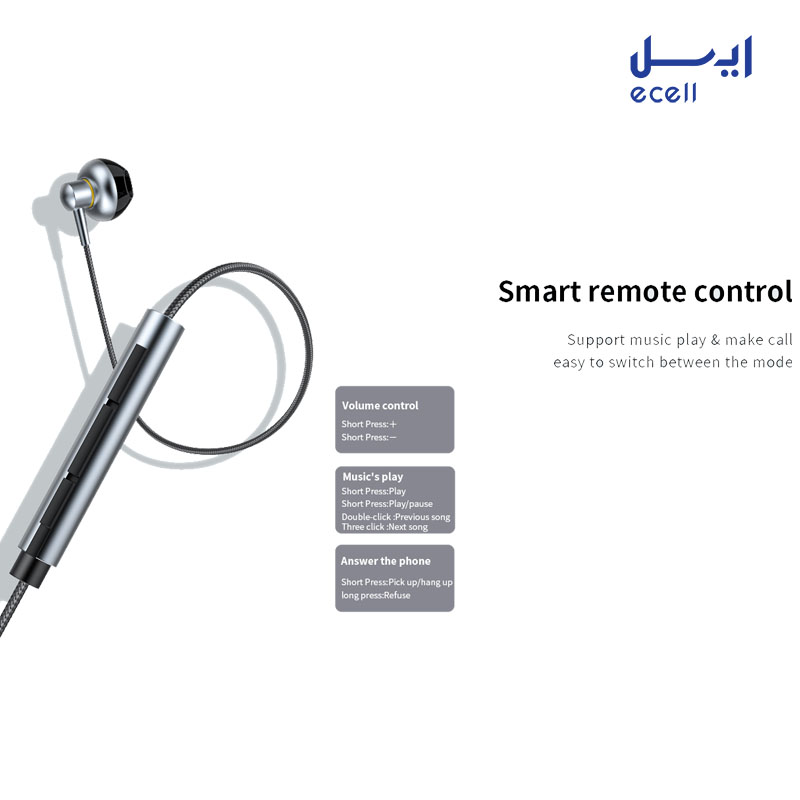 REP-L26 3 خرید هندزفری تایپ سی recci مدل Wired earphone REP-L26