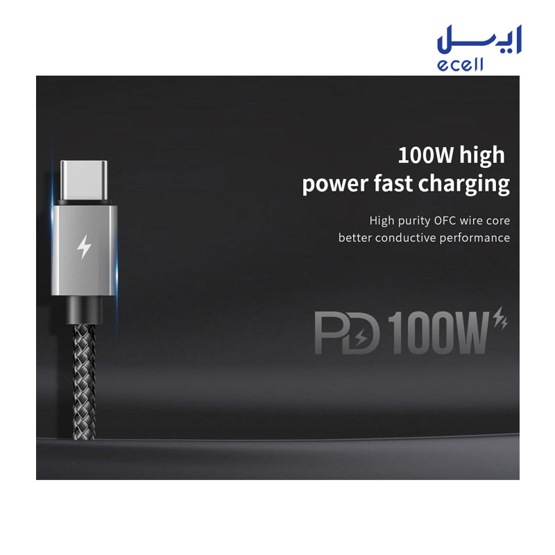 RTC-P08CC 1 خرید کابل تبدیل Type-C به Type-C رسی مدل RTC-P08CC 100w طول 1.5 متر
