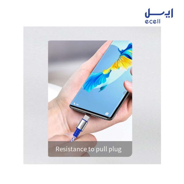 کابل Type-C رسی مدل RTC-P37C طول 1 متر