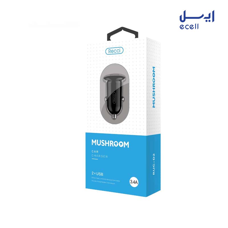RUC-D1 3 سفارش شارژر فندکی سریع دو پورت recci مدل RUC-D1