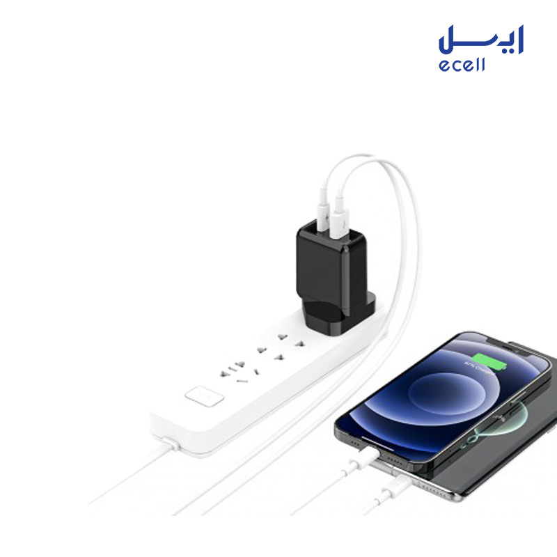 UK plug charger RCT-P03U 2 خرید شارژر دیواری رسی مدل Recci 20W PD+QC UK Plug Wall Charger