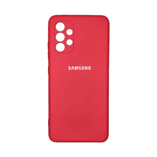 قاب سیلیکونی محافظ لنزدار مناسب گوشی‌ سامسونگ Galaxy A32 4G قرمز