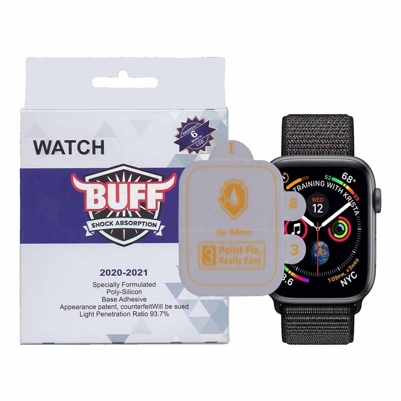 Buff silicone glass apple watch 44mm خرید انلاین محافظ صفحه نمایش بوف مدل Silicone مناسب برای اپل واچ 44 میلیمتری