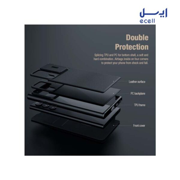 کیف کلاسوری نیلکین مدل Qin Pro مناسب گوشی سامسونگ Galaxy S22 Ultra