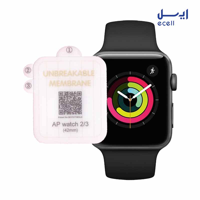 Glass hydrogel apple watch 42mm 1 خرید و قیمت محافظ صفحه نمایش بوف مدل Hg01 مناسب برای اپل واچ 42 میلیمتری