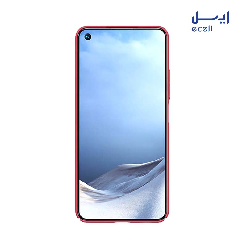 Mi 11 Lite case 3 قاب نیلکین مدل Frosted Shield مناسب گوشی شیائومی Mi 11 Lite قرمز
