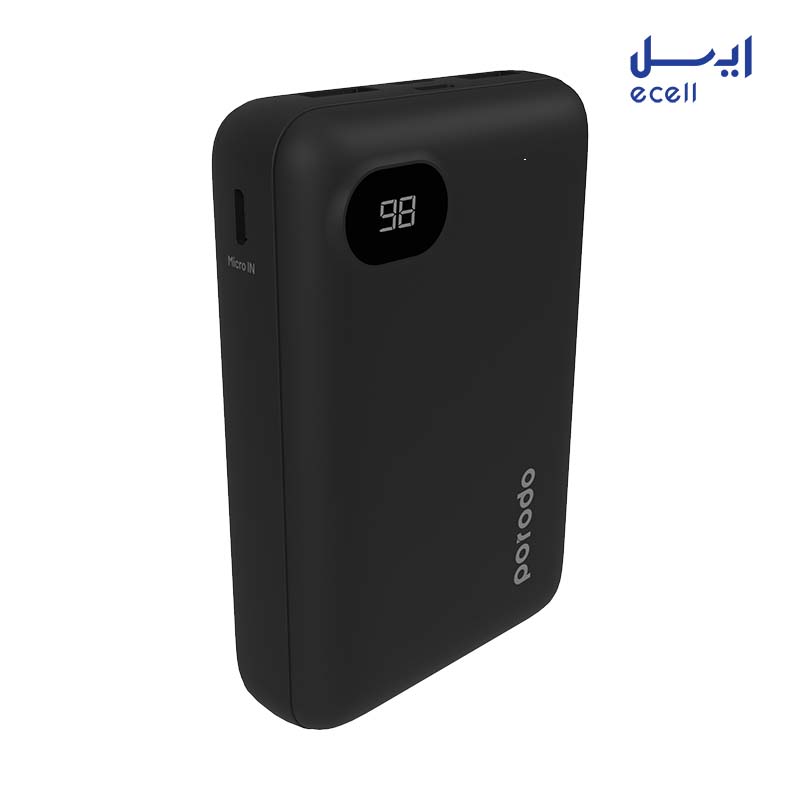 Porodo 10000mAh Power Bank PBFCH002-BK 2 خرید آنلاین پاوربانک پرودو مدل PBFCH002-BK ظرفیت 10000 میلی آمپر