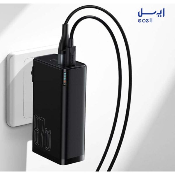 پاوربانک و شارژر دیواری بیسوس مدل Station 4 87w ظرفیت 10000 میلی آمپر