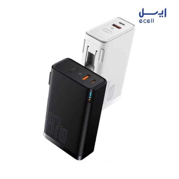 پاوربانک و شارژر دیواری بیسوس مدل Station 4 87w ظرفیت 10000 میلی آمپر