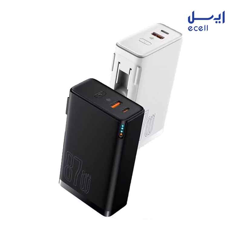 Baseus Power پاوربانک و شارژر دیواری 87 وات 7 سفارش اینترنتی پاوربانک و شارژر دیواری بیسوس مدل Station 4 87w