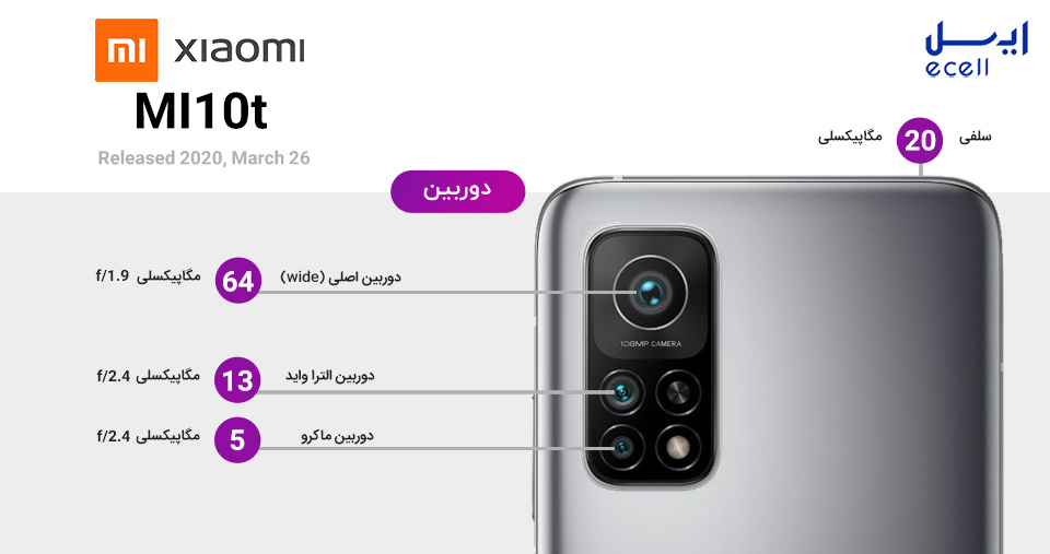 دوربین گوشی شیائومی Mi 10T 5G