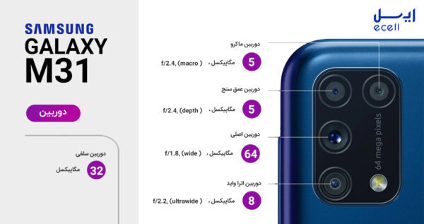 گوشی موبایل سامسونگ Galaxy M31 ظرفیت 128 گیگابایت - رم 6 گیگابایت
